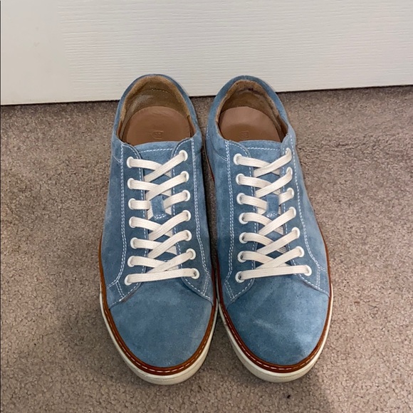 allen edmonds blue suede shoes
